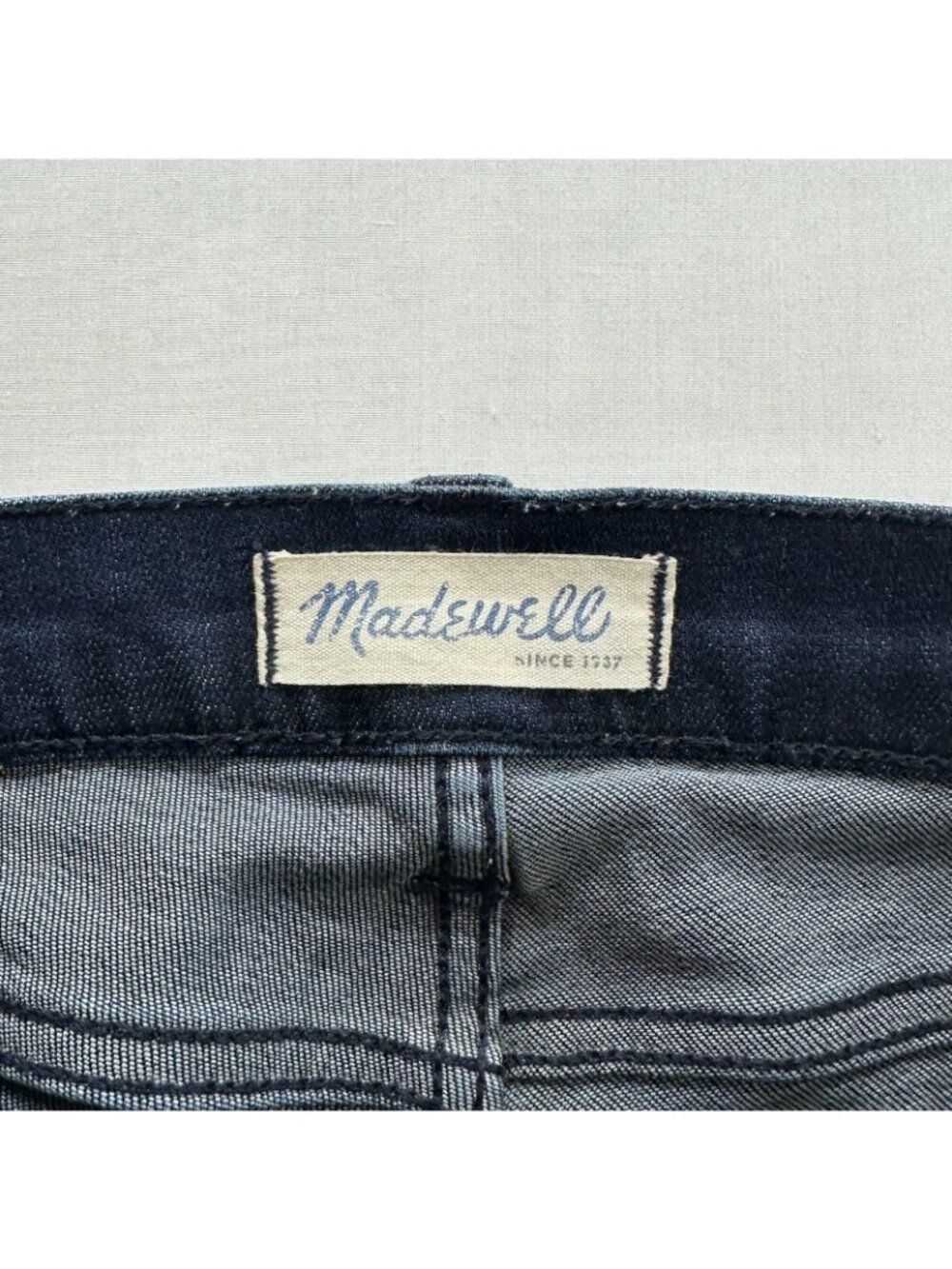 Madewell Skinny Skinny Ankle Zip Jeans Womens 26 Low Rise Stretch Dark Wash Blue - Picture 10 of 13